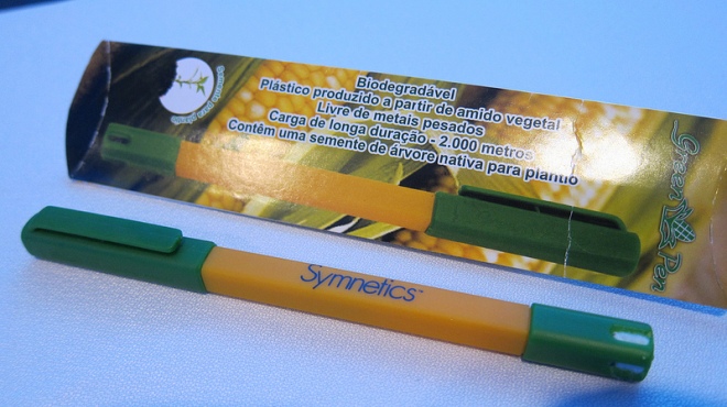 All delegates received a biodegradable pen which also contained a seed which delegates would be able to plant.